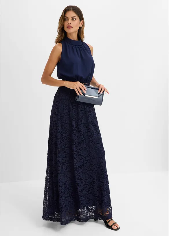 Abito lungo con gonna in pizzo, bonprix