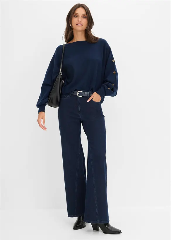 Maglione con bottoni decorativi, bonprix