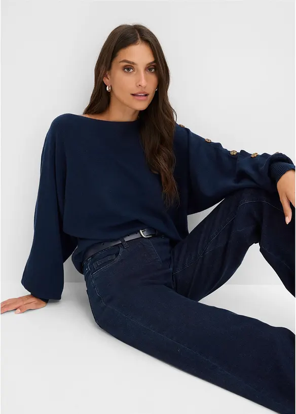 Maglione con bottoni decorativi, bonprix