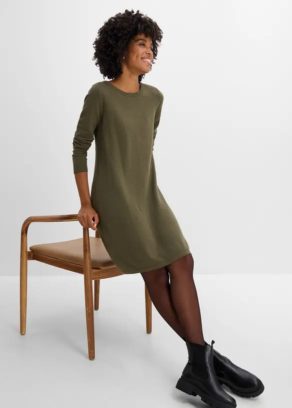 Abito in maglia con cotone riciclato, bonprix