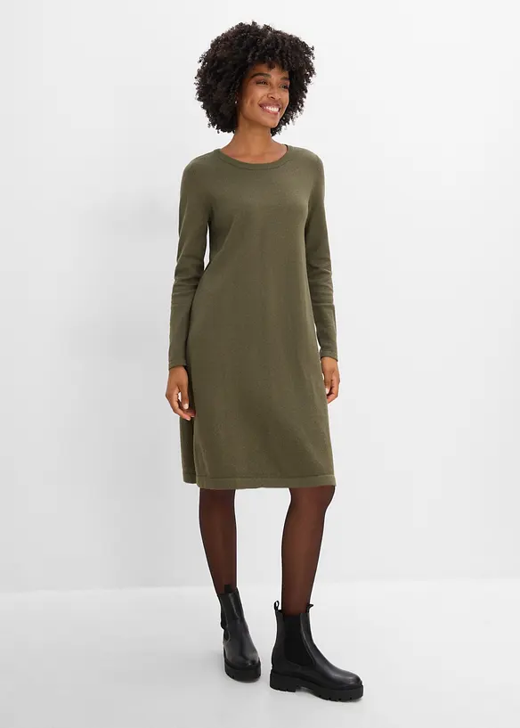 Abito in maglia con cotone riciclato, bonprix