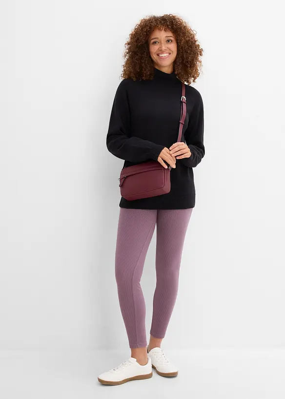 Maglione a collo alto in puro cotone, bonprix