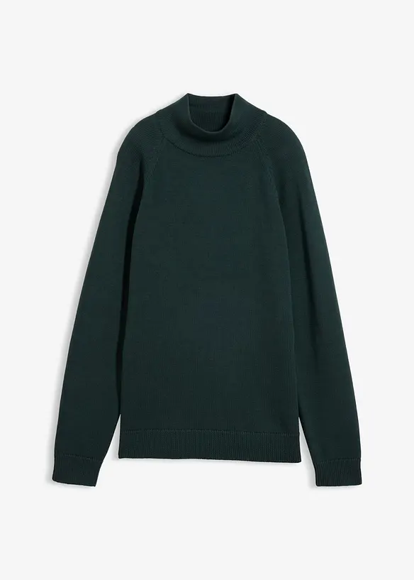 Maglione a collo alto in puro cotone, bonprix