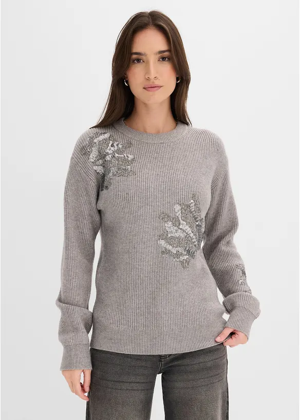 Maglione con applicazioni, bonprix