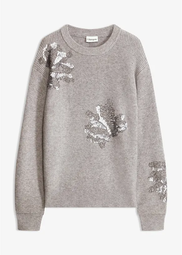 Maglione con applicazioni, bonprix