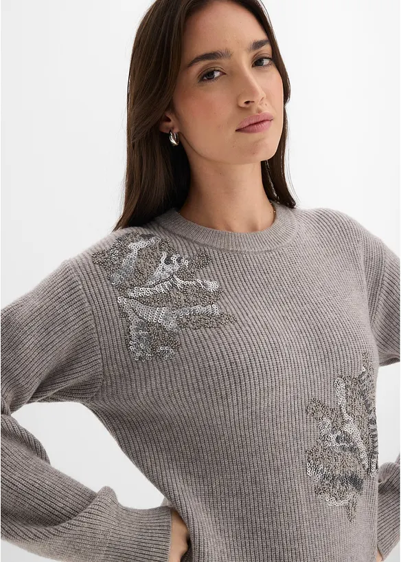 Maglione con applicazioni, bonprix