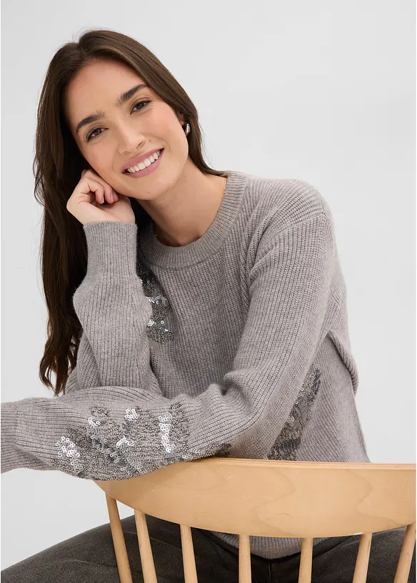 Maglione con applicazioni, bonprix