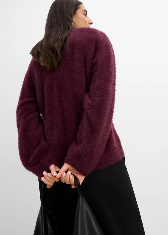 Maglione oversize con sciarpa, bonprix