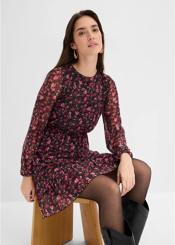Abito in jersey corto a maniche lunghe, bonprix