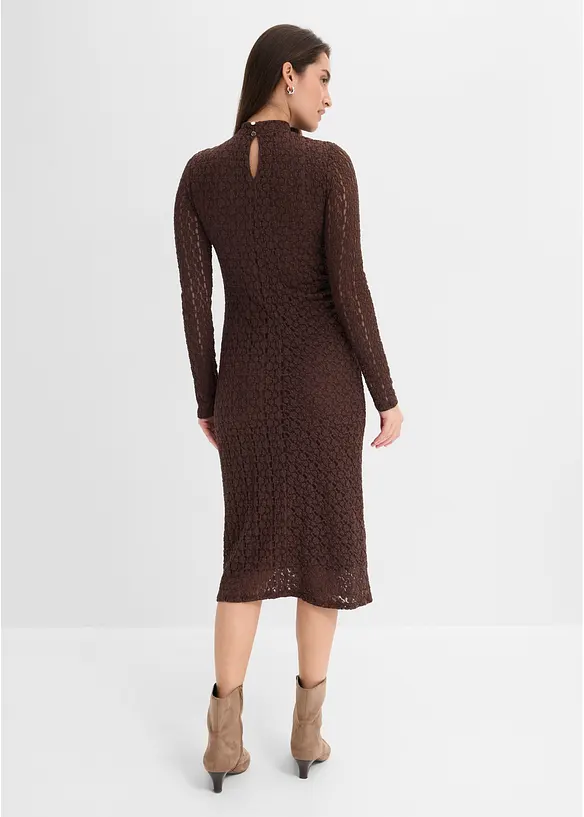Abito di jersey con collo dritto, bonprix