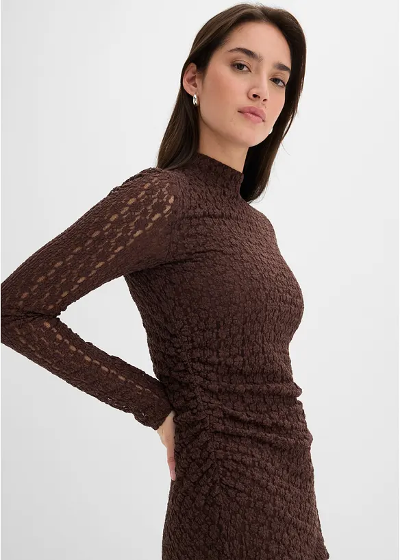 Abito di jersey con collo dritto, bonprix