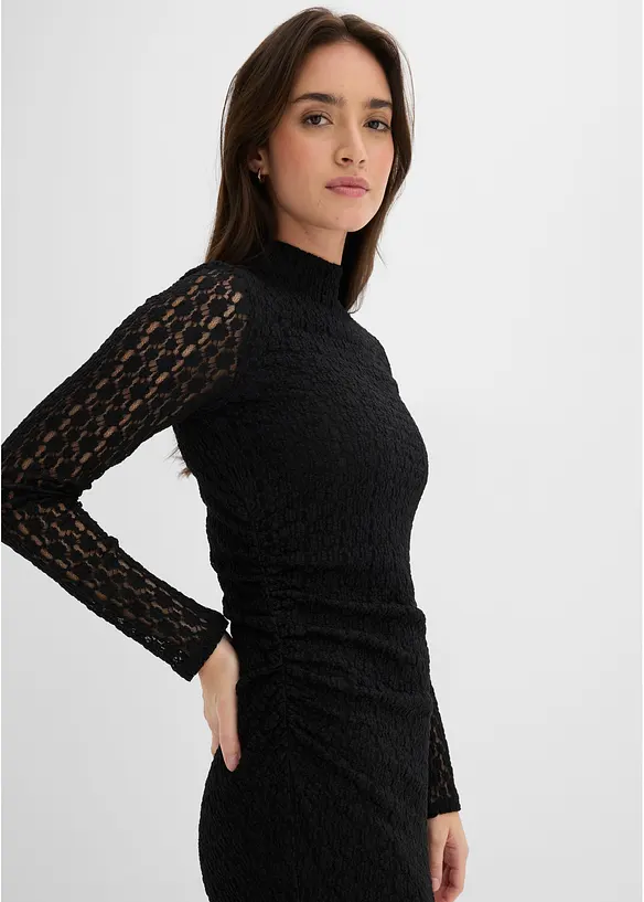 Abito di jersey con collo dritto, bonprix