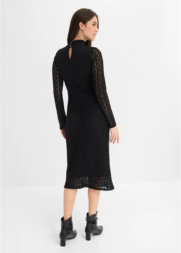 Abito di jersey con collo dritto, bonprix