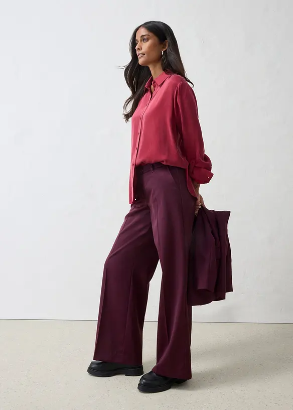 Camicia in misto cupro fluido, bonprix
