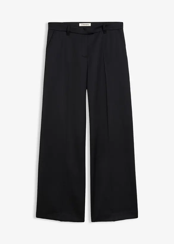 Pantaloni da completo in morbido misto lana dalla linea dritta, bonprix