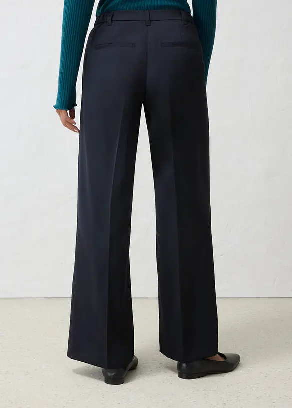 Pantaloni da completo in morbido misto lana dalla linea dritta, bonprix