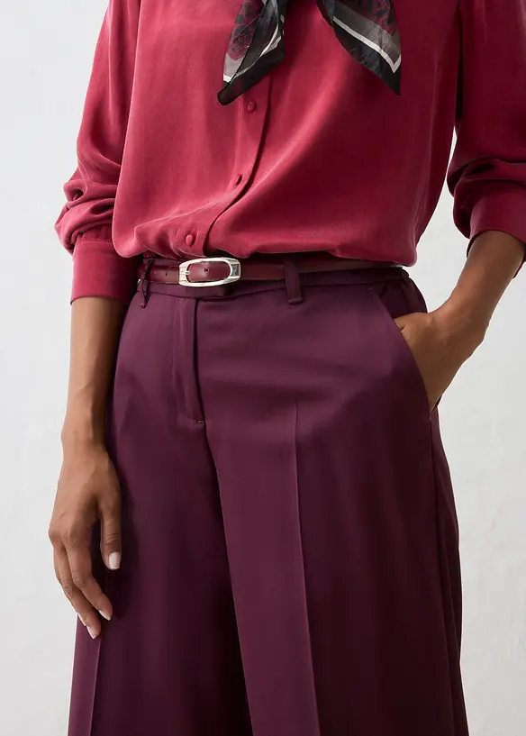 Pantaloni da completo in morbido misto lana dalla linea dritta, bonprix