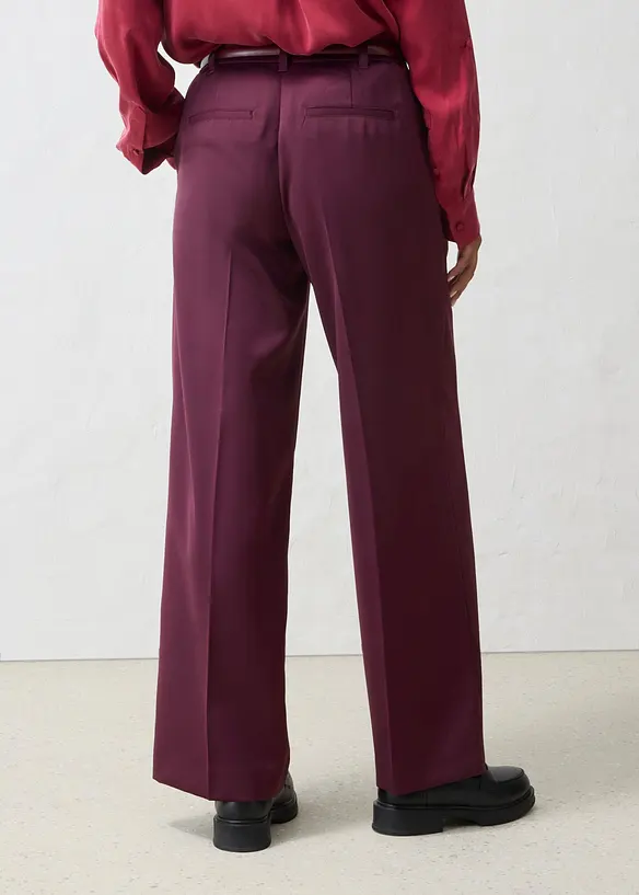 Pantaloni da completo in morbido misto lana dalla linea dritta, bonprix