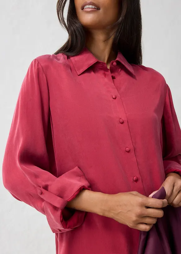 Camicia in misto cupro fluido, bonprix