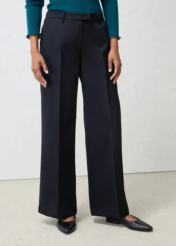 Pantaloni da completo in morbido misto lana dalla linea dritta, bonprix