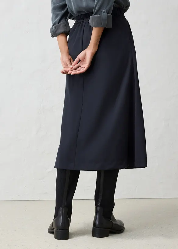 Gonna midi in misto lana morbido, bonprix