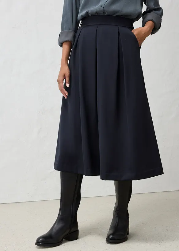 Gonna midi in misto lana morbido, bonprix