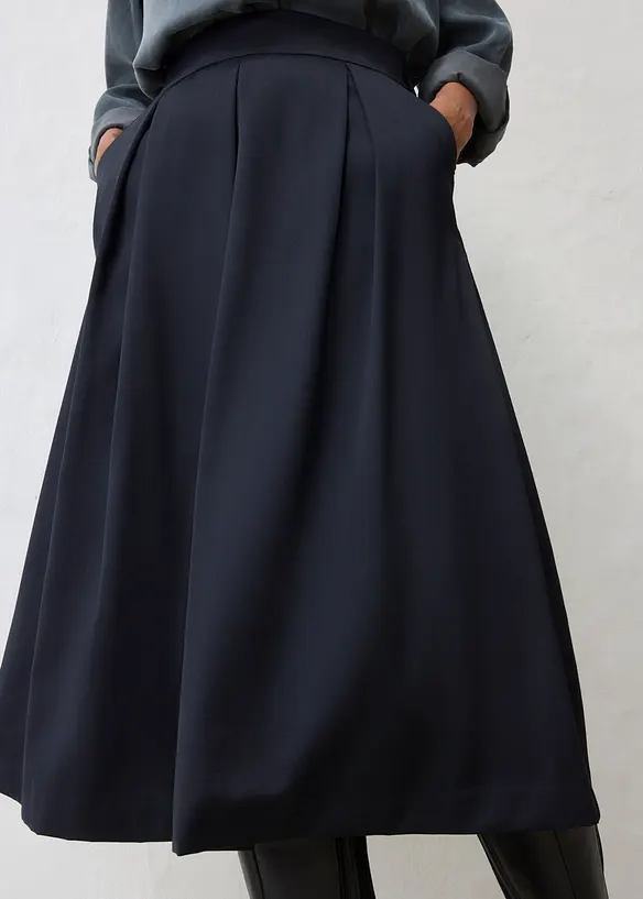 Gonna midi in misto lana morbido, bonprix