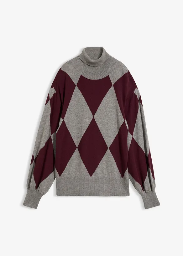 Maglione in filato fine a collo alto, bonprix