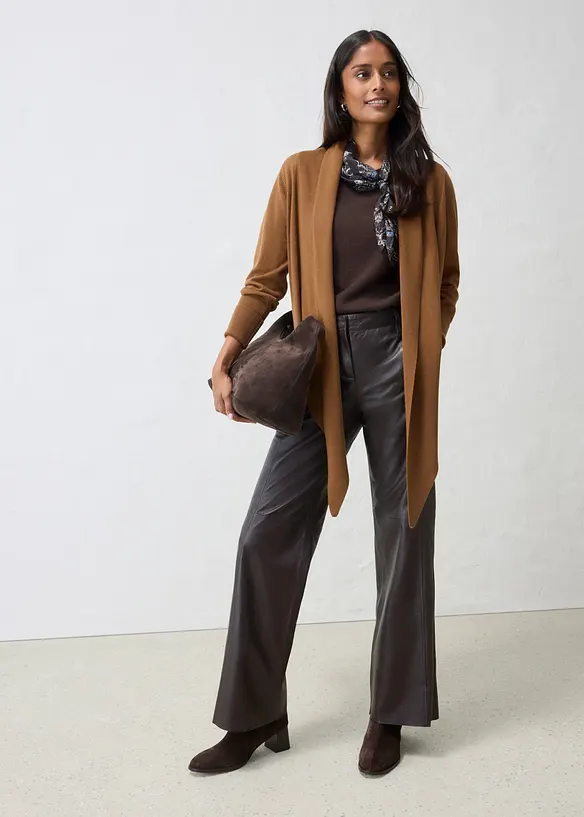 Cardigan in misto lana morbido, bonprix
