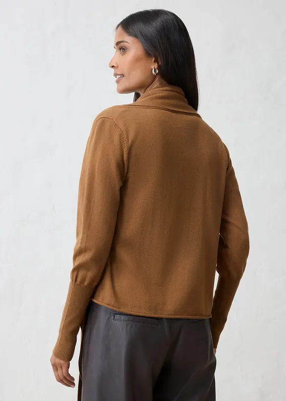 Cardigan in misto lana morbido, bonprix