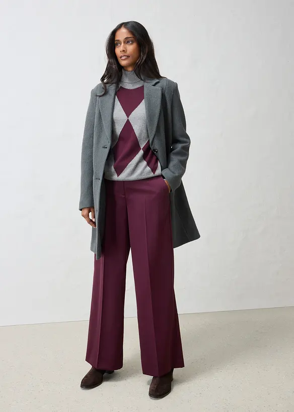 Maglione in filato fine a collo alto, bonprix