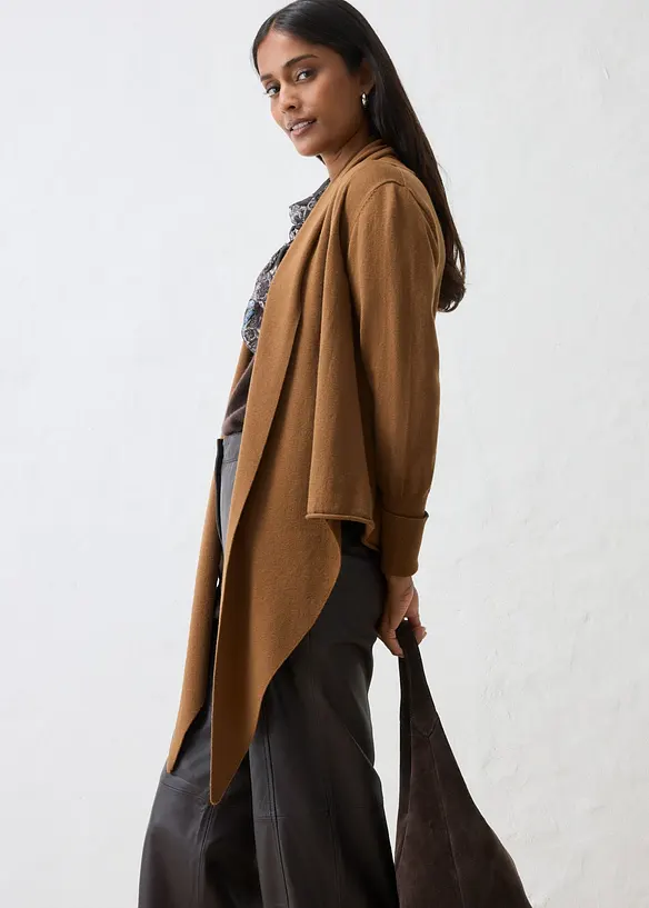Cardigan in misto lana morbido, bonprix