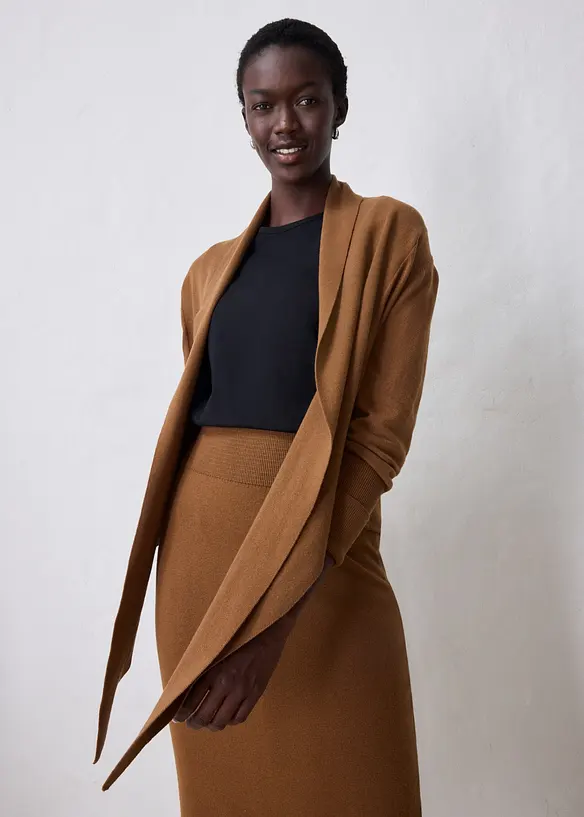 Gonna in morbida maglia misto lana, bonprix