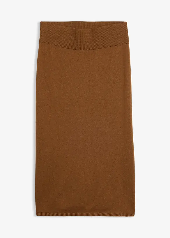 Gonna in morbida maglia misto lana, bonprix