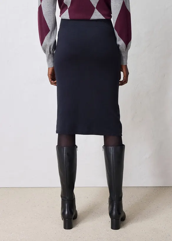 Gonna in morbida maglia misto lana, bonprix
