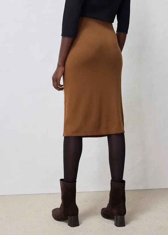 Gonna in morbida maglia misto lana, bonprix