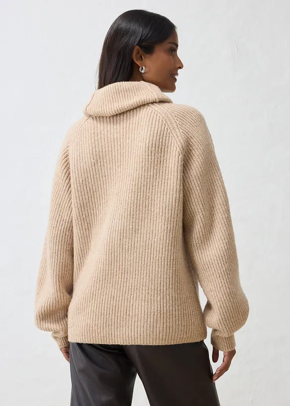 Maglione in misto lana morbido, bonprix