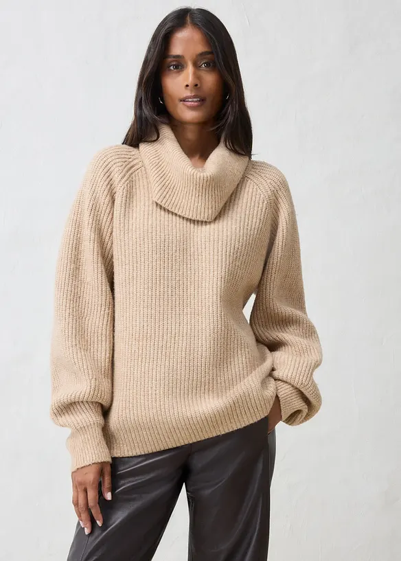 Maglione in misto lana morbido, bonprix
