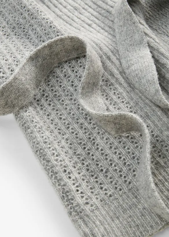 Gilet in maglia traforata di misto lana morbido, bonprix