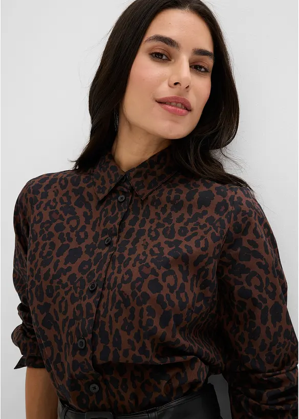 Camicia in cotone elasticizzato no stiro, bonprix