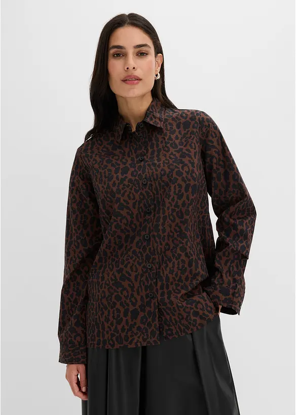 Camicia in cotone elasticizzato no stiro, bonprix