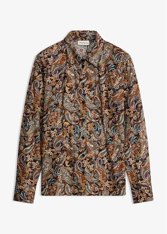 Camicia in cotone elasticizzato no stiro, bonprix