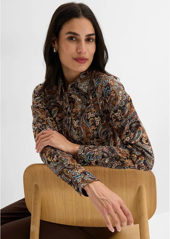 Camicia in cotone elasticizzato no stiro, bonprix