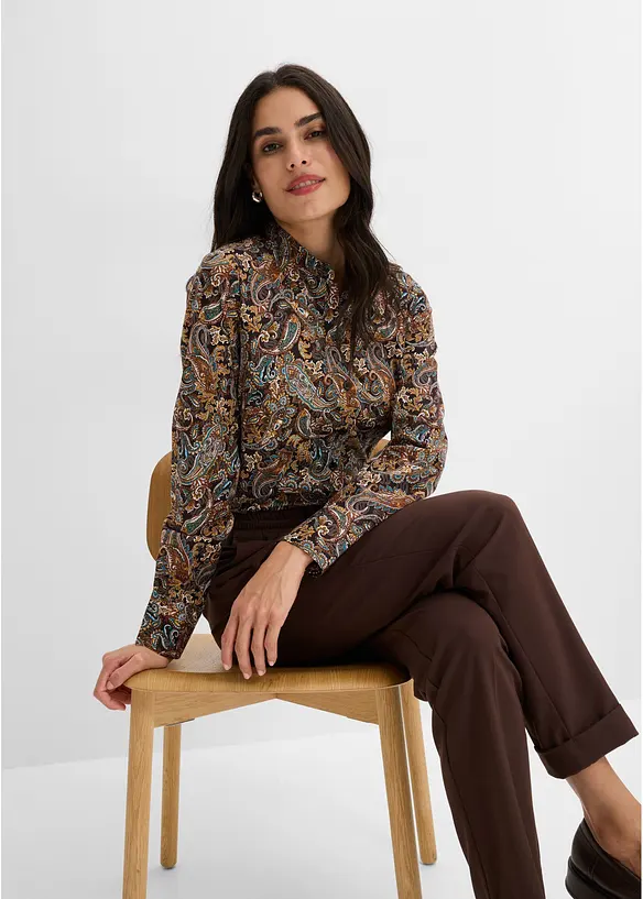 Camicia in cotone elasticizzato no stiro, bonprix