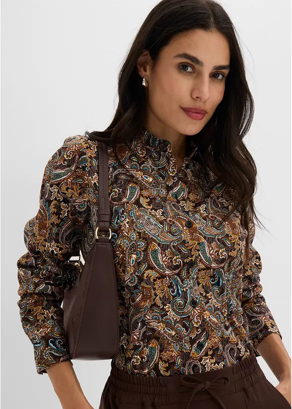 Camicia in cotone elasticizzato no stiro, bonprix