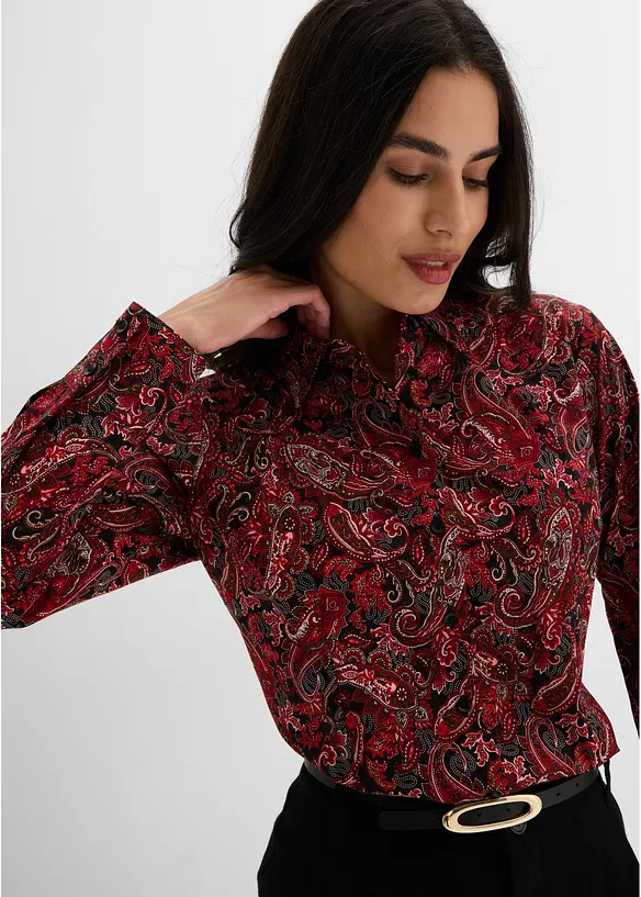 Camicia in cotone elasticizzato no stiro, bonprix