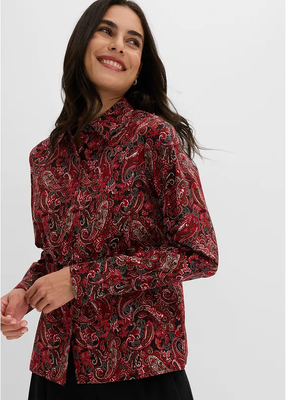 Camicia in cotone elasticizzato no stiro, bonprix