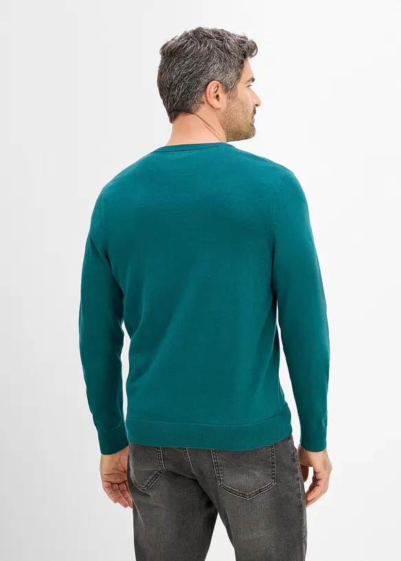 Maglione in misto cotone morbido a filato fine, bonprix