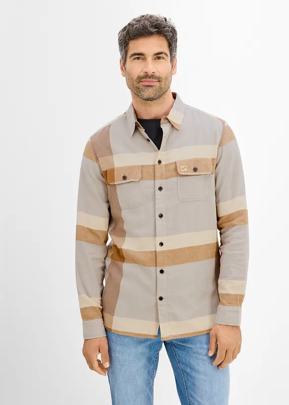 Camicia in flanella di puro cotone, bonprix