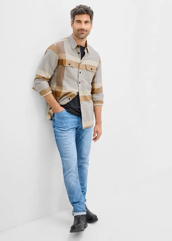 Camicia in flanella di puro cotone, bonprix